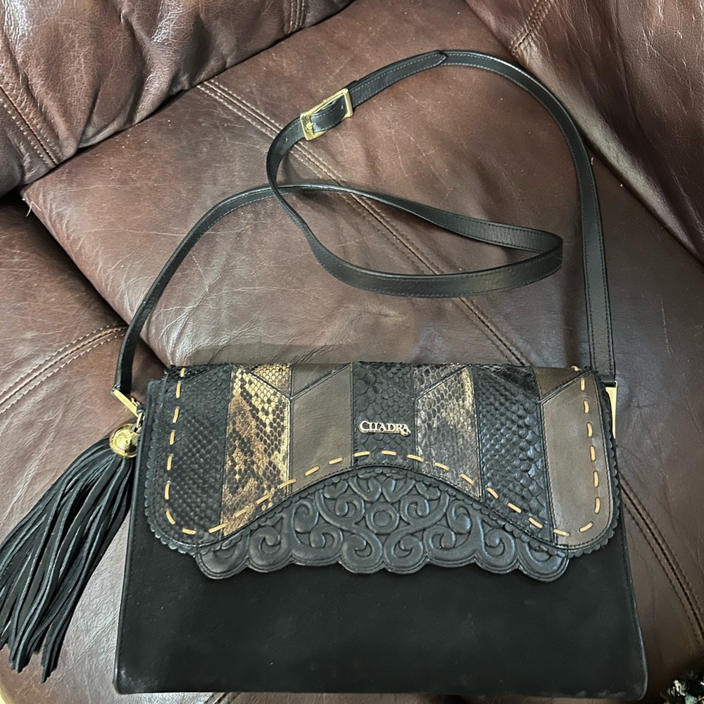 Cuadra leather purse/Crossbody Bag.  Leather interior and accents